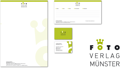Fotoverlag M&uuml;nster // Katja Dieckmann
&Uuml;berarbeitung und Neugestaltung Logo und Erscheinungsbild
Briefbogen, Visitenkarte, Kurzmitteilung
