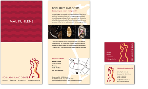 Werbung, Flyer, Prospekt, Visitenkarte - For Ladies & Gents - Das aufregend andere Fachgesch&auml;ft