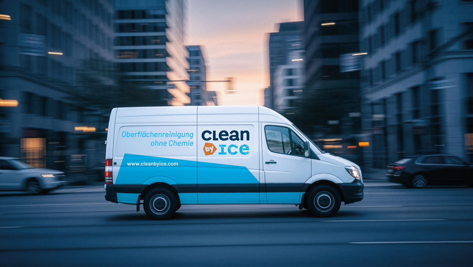 Clean by Ice - Corporate-Design und Logoentwicklung - Fahrzugbeschriftung
